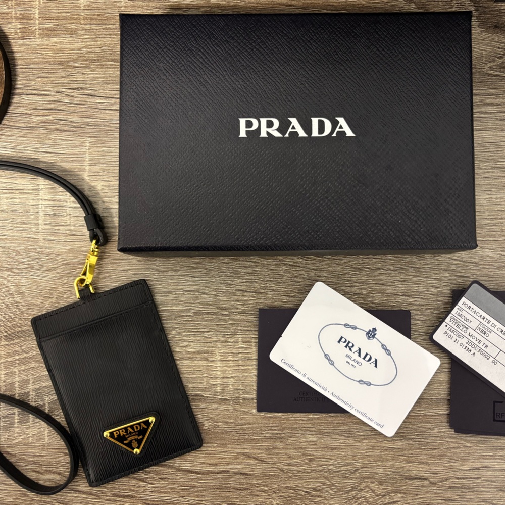 Prada Leather Badge Holder - Picture 1 of 6